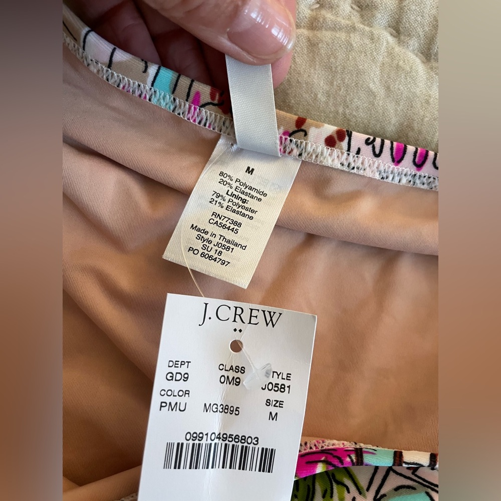 ๐๐ฉต๐ J. Crew womenโs multicolor travel print bikini bottom NWT - Picture 3 of 5